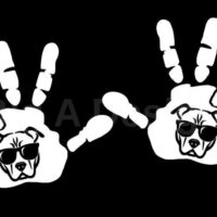 Pitbull Wave Sticker Decal for Mirror - Image 3