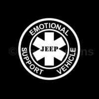 Emotional Support Vehicle Sticker Decal