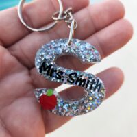 Apple of Your Eye Personalized Teacher Keychain