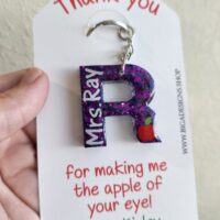 Apple of Your Eye Personalized Teacher Keychain - Image 5