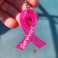 Breast Cancer Ribbon Key Chain - Image 3