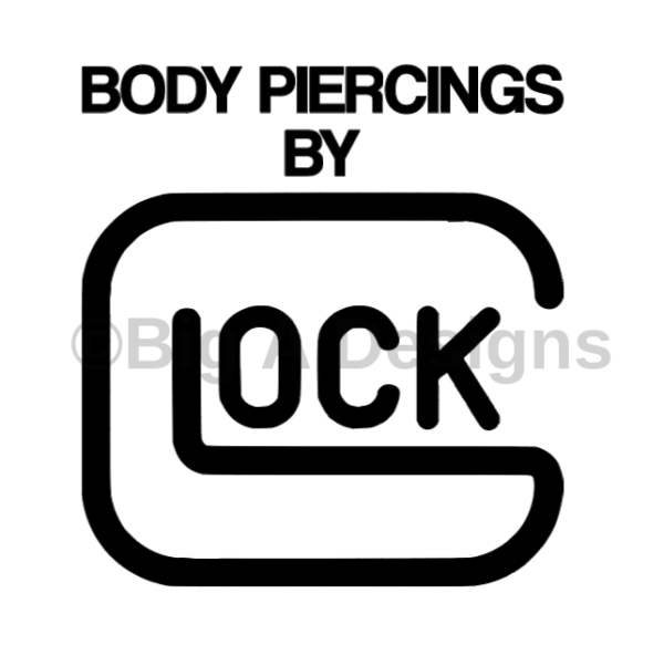 Body Piercings by Glock Decal Sticker