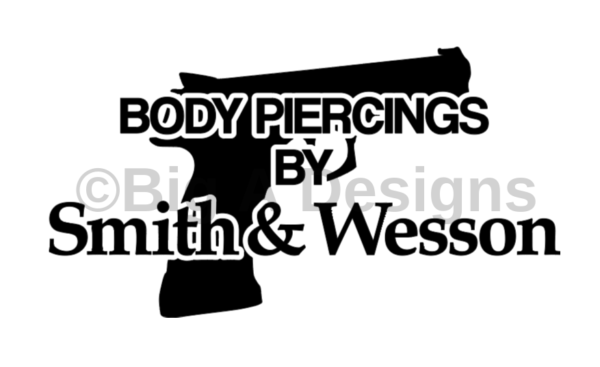 Body Piercings by Smith & Wesson Decal Sticker