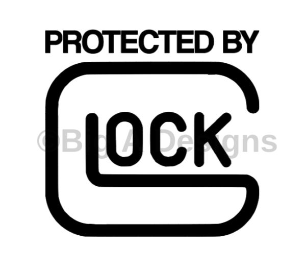 Protected by Glock Decal Sticker