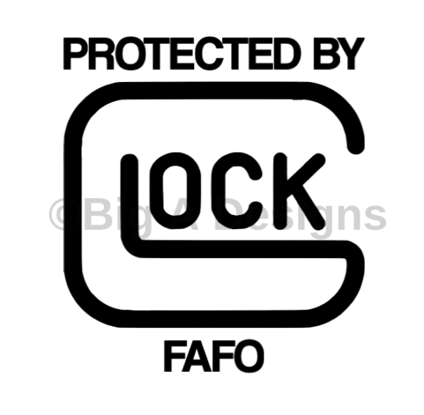 Protected by Glock Decal Sticker - Image 2