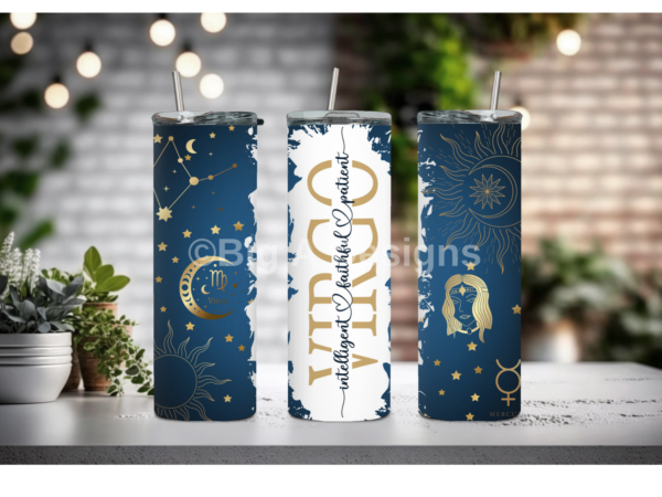 Zodiac Signs Tumbler, Astrology Tumbler