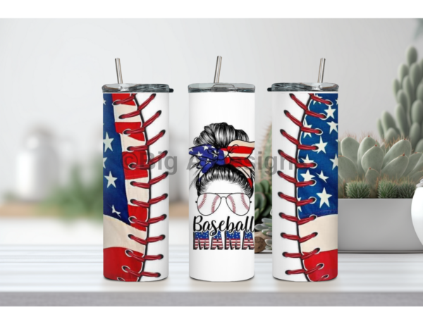 American Baseball Mama Tumbler