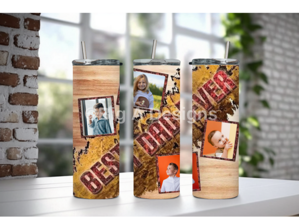 Personalized Best Dad Ever Photo Tumbler