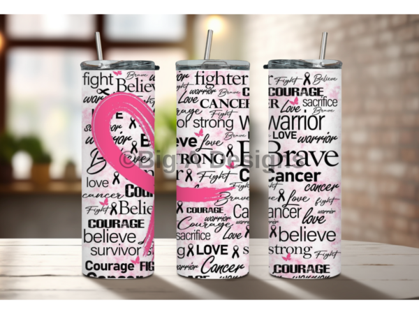 Breast Cancer Encouraging Words Tumbler