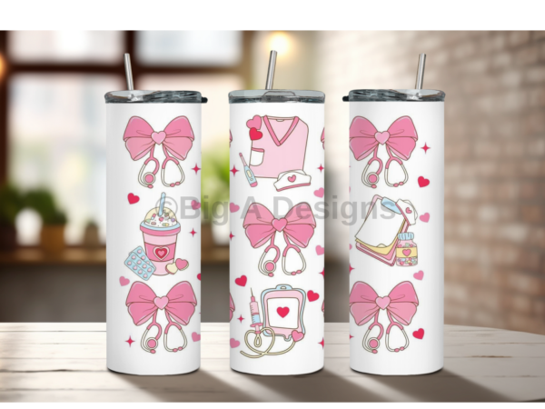 Nurse Stethoscope Bow Tumbler